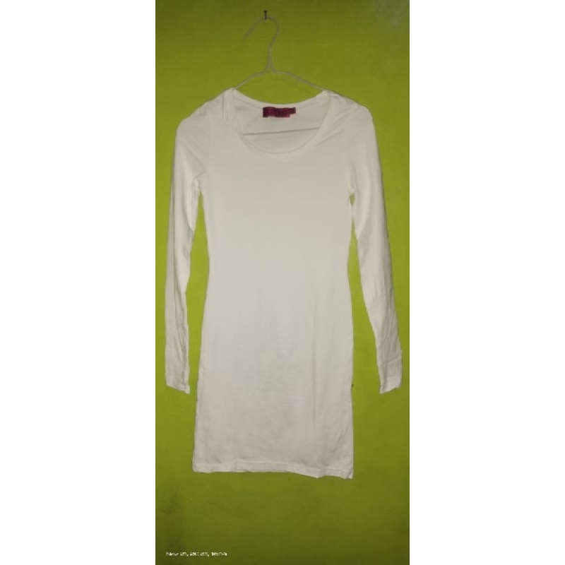 Dress Korea kekinian / Baju lengan panjang / Dress putih Boohoo / Dress sexy Prelove