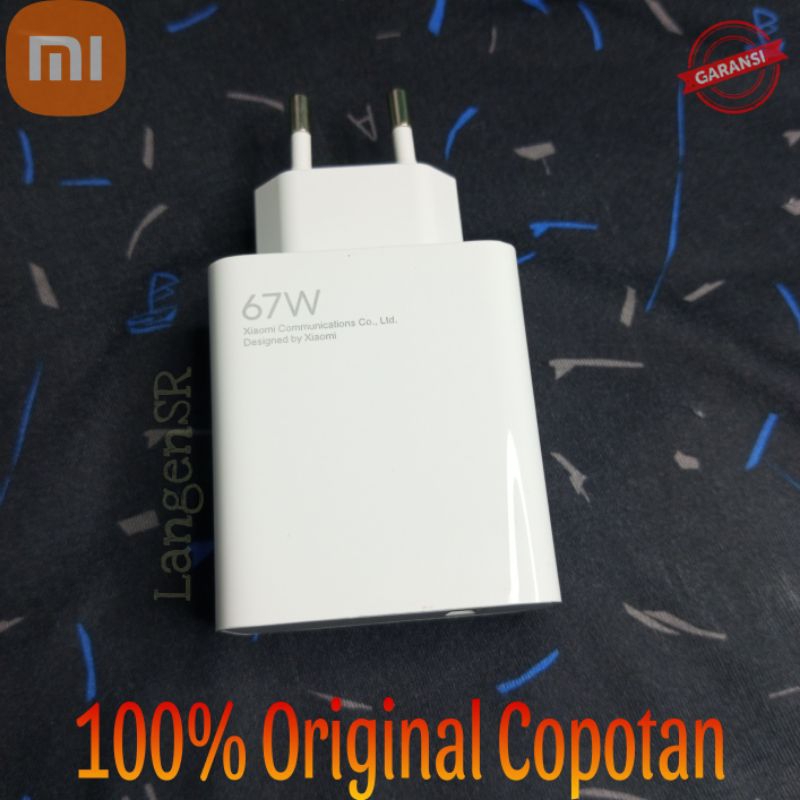 Adaptor Charger Xiomi 67W Original Copotan Poco F4,Poco F5, Note 11 Pro, Note 11 Pro 5g, Poco X3 GT,