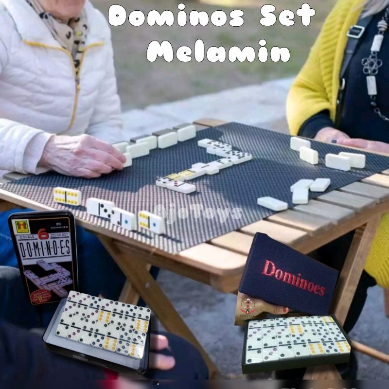 Classic Board Game Dominos Toy Set Pack with Box Mainan Batu Domino Melamin Batu Gaple Balak Anam  B