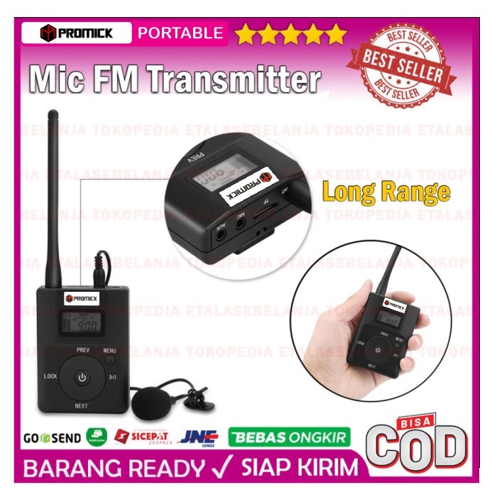 MICROPHONE MIC FM TRANSMITTER LONG RANGE FOR AUDIO TOUR GUIDE SYSTEM FM PORTABLE TRANSMITER