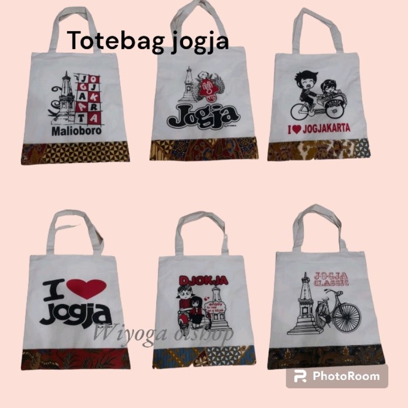 totebag kain blacu kombinasi batik / tas jogja souvenir oleh oleh khas jogja / oleh oleh khas maliob