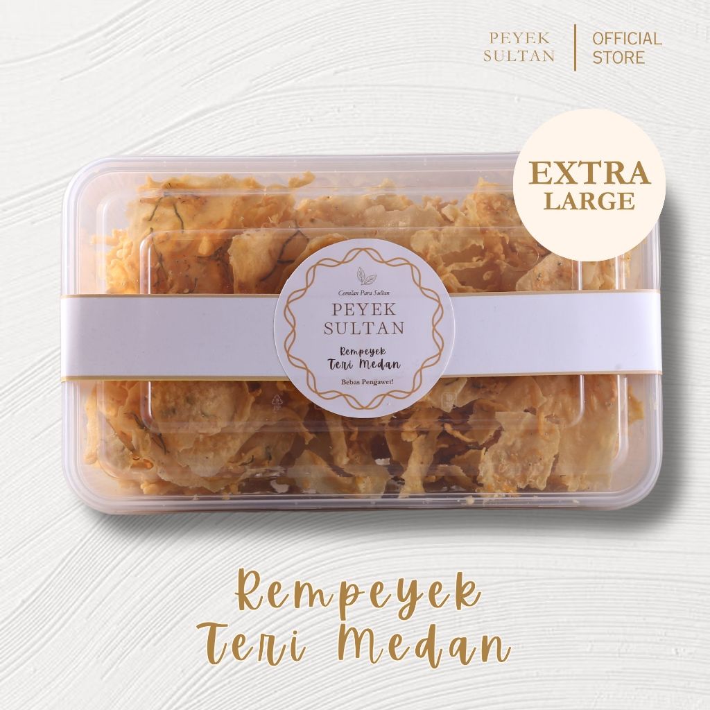 

PEYEK SULTAN - Rempeyek Teri Medan (Box - Extra Large XL)