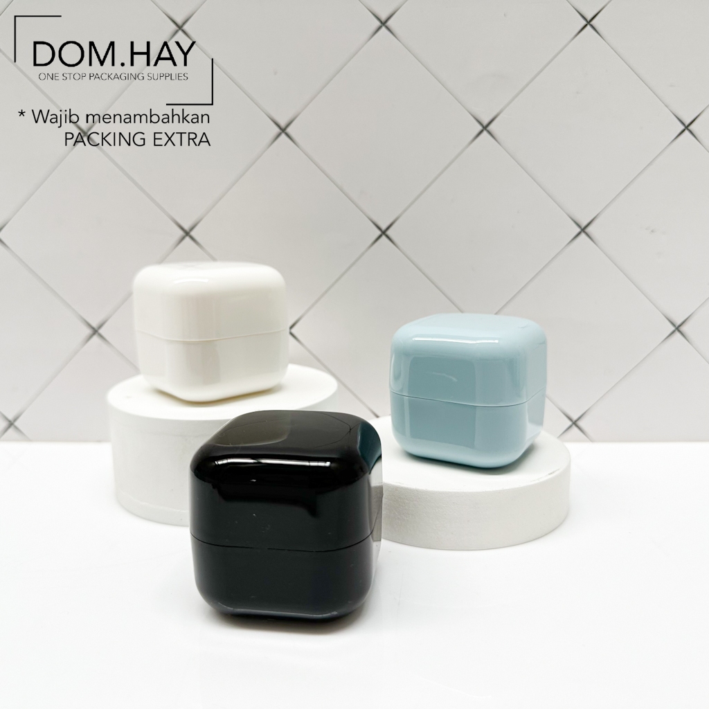 20ml Pot Cream Kotak Pastel SQ Plastik Double Layer Skin Care Pelembab Moisturizer Serum Botol Krim 