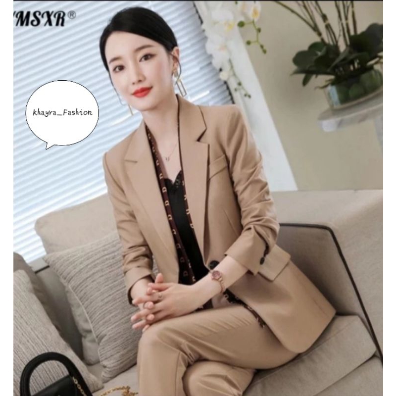 Promo Setelan Jas Blazer Wanita/Jas setelan Cewe/Blazer Setelan Celana/Jas wanita