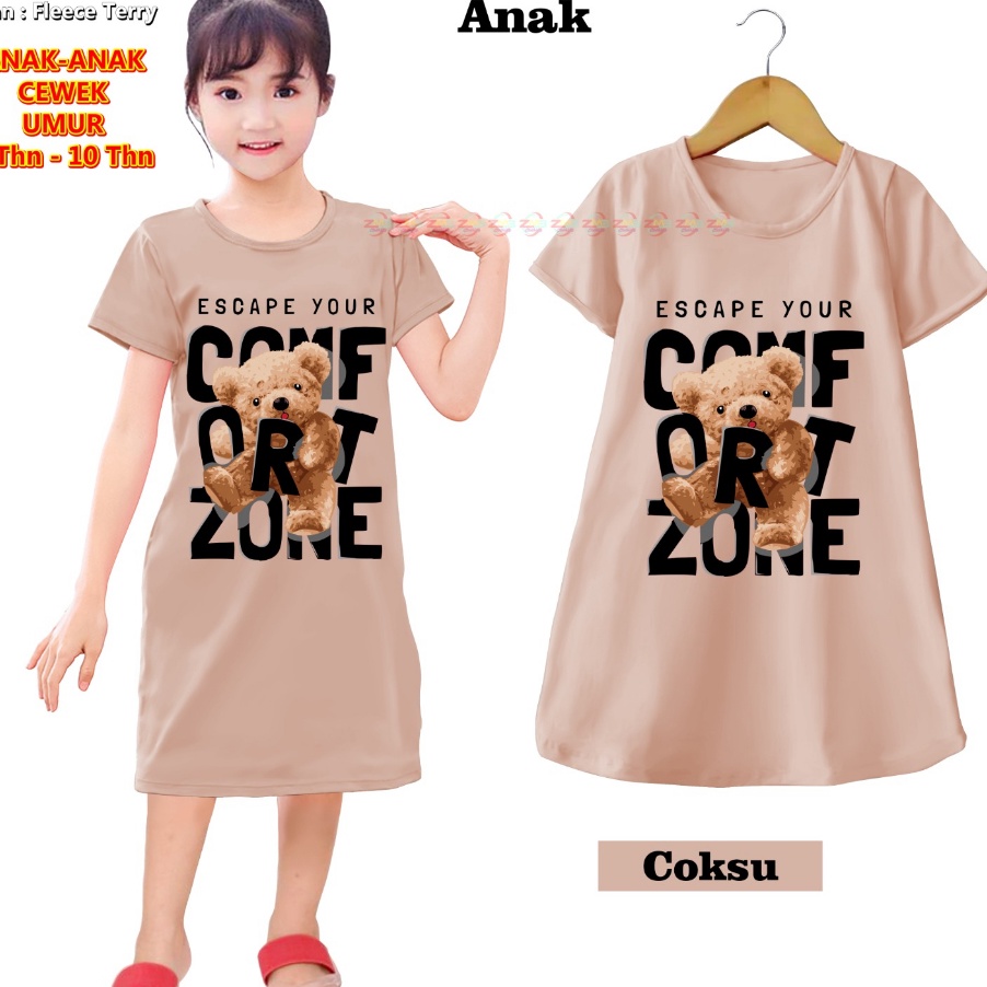 WRWS7606 9.9 BRANDS FESTIVAL Drees Anak-Anak Daster Anak Perempuan Printing Dress Anak Murah Gaun An