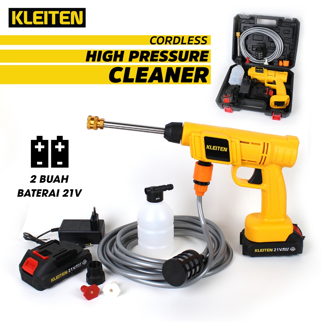 Jet Cleaner Baterai Alat Cuci Motor Cuci Mobil 2 Baterai  Steam Cordless Jet Cleaner Mesin Cuci AC M