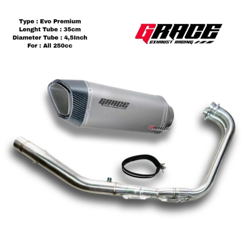 knalpot fullsystem r25/mt25 , cbr250rr , ninja250 , z250 , original grace type evo premium