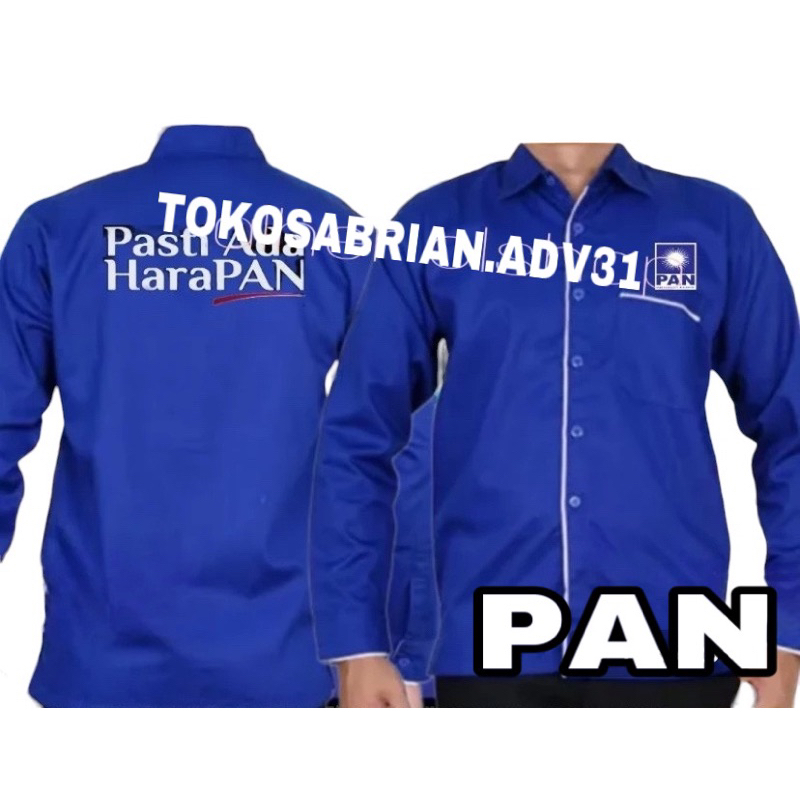 KEMEJA PAN SERAGAM PAN PDH PAN KEMEJA PARTAI PAN BAJU PARTAI PAN KEMEJA PAN PASTI BISA