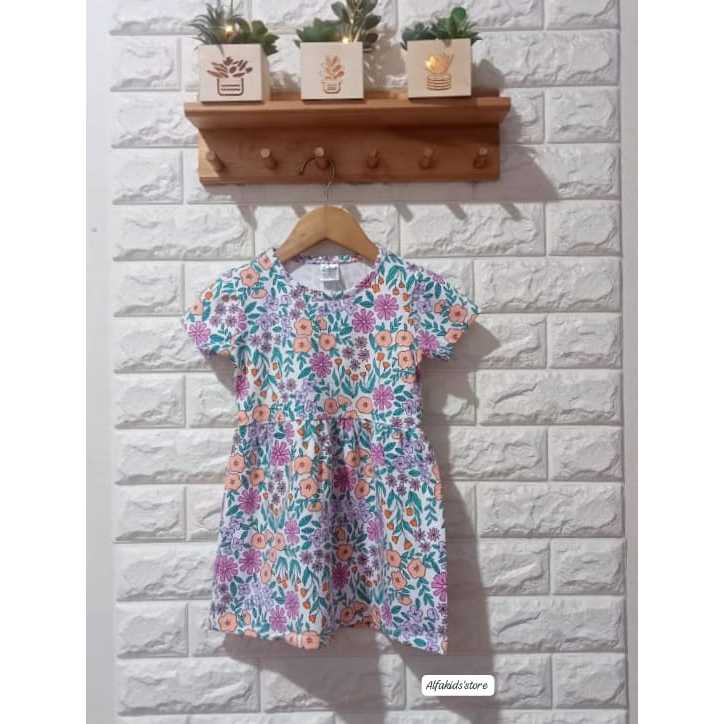 dress anak perempuan  motif buah buahan 1tahun-8tahun