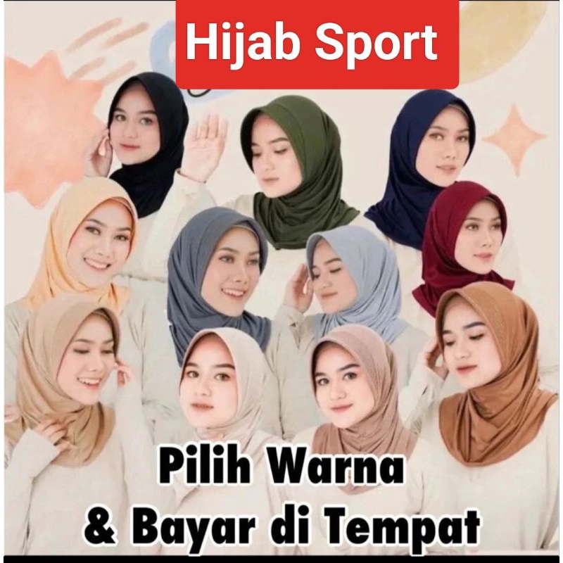 HIJAB SPORTY/ HIJAB INSTAN/ HIJAB OLAHRAGA/ HIJAB Anak SD