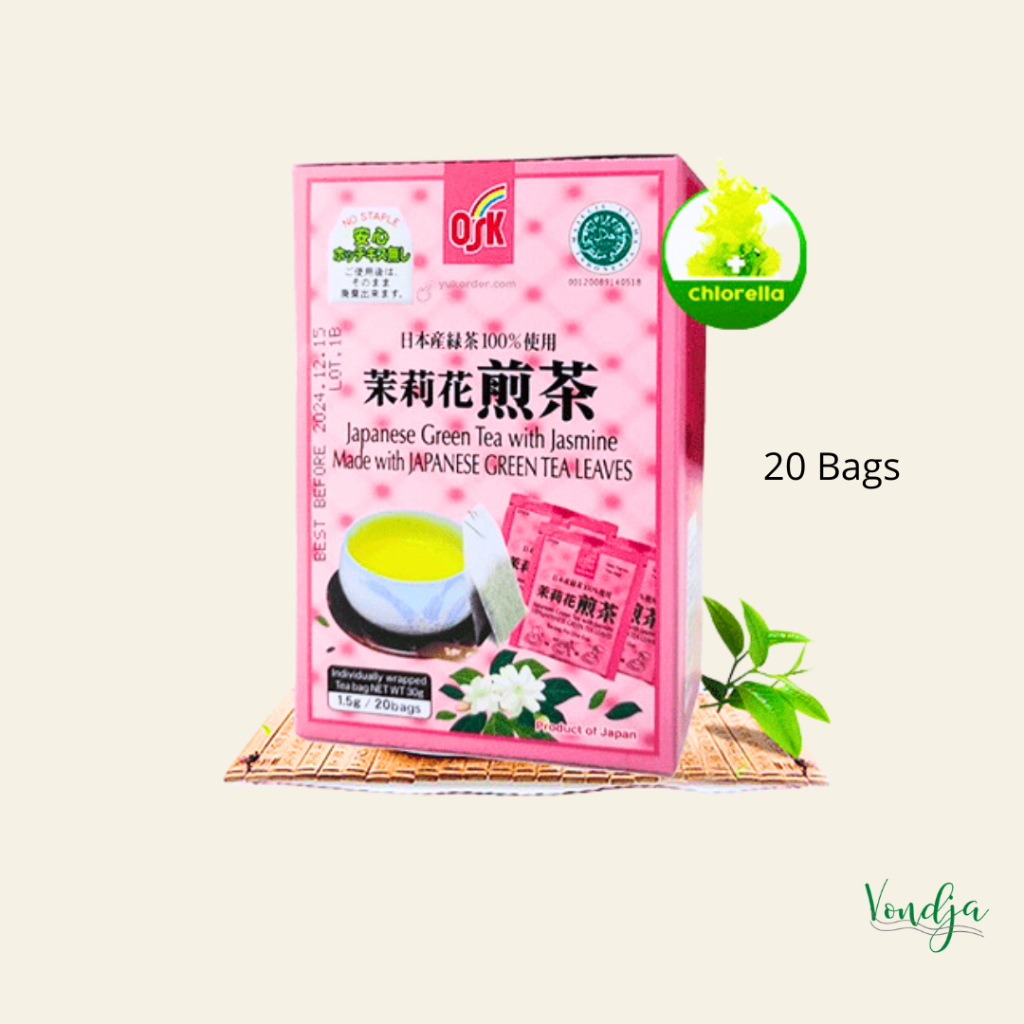 

OSK Japanese Green Tea With Jasmine Teh Hijau Jepang Kemasan 20 sachet