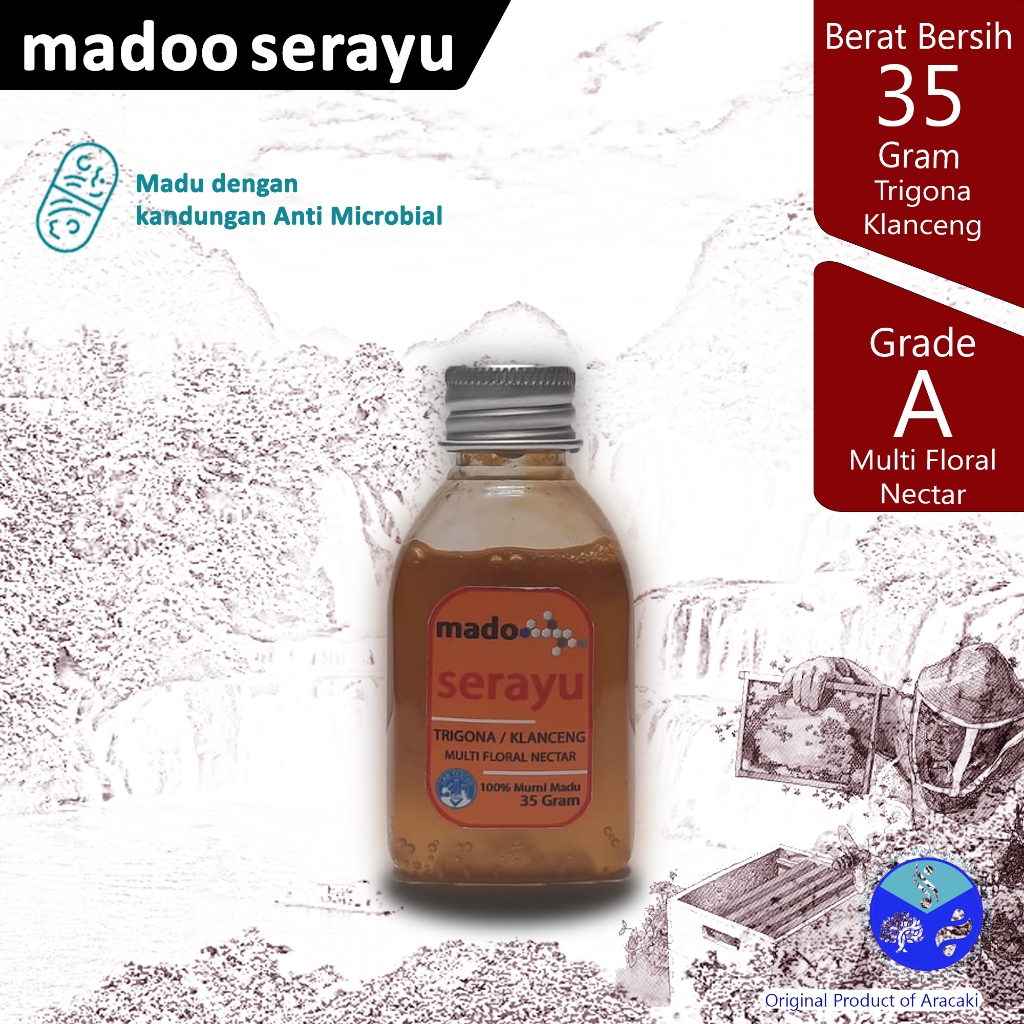 

Madu Klanceng Liar Antimicrobial Raw Honey Madoo Serayu 35 gram
