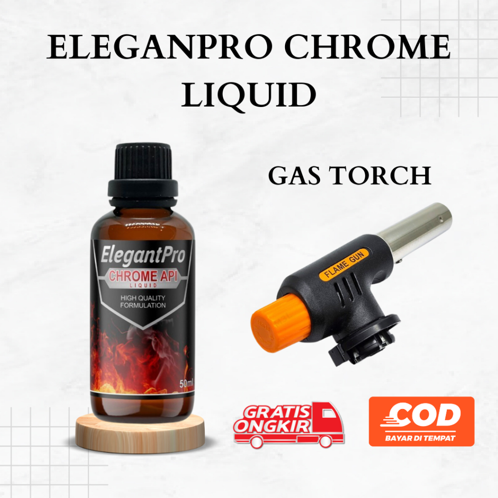 ElegantPro Chrome Liquid 50 ml - Cairan Chrome Api Chrome Bakar 50 ml