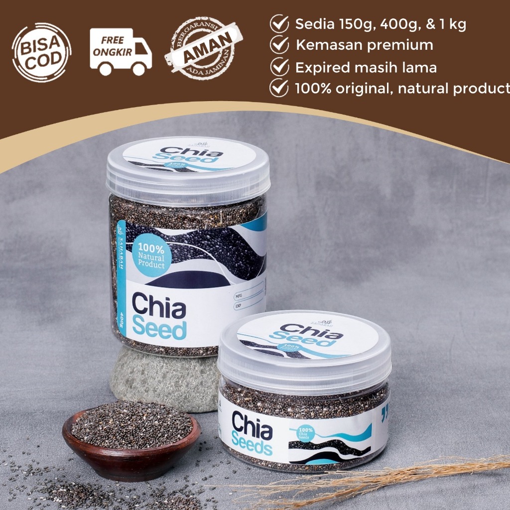 

Biji Chia Seed Organik Rempah JSR untuk Diet Black Chiaseed Original Chia Seed Premium