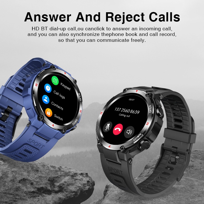 AITO Tetra R2 Smartwatch Waterproof IP68 Bluetooth Call Jam Tangan Pria Sleep Heart Rate Blood Pressure Monitoring Jam Tangan Wanita Sport Watch 400mAh Super Long Standby SmartWatch-4