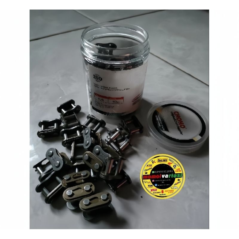 sambungan rantai hitam 428h/sambungan rantai ukuran 428H