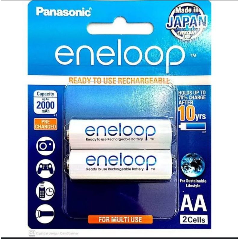 Baterai Eneloop Japan AA 2000mAh Original/ / Battery Eneloop Japan AA 2000mAh Original isi 2 pcs