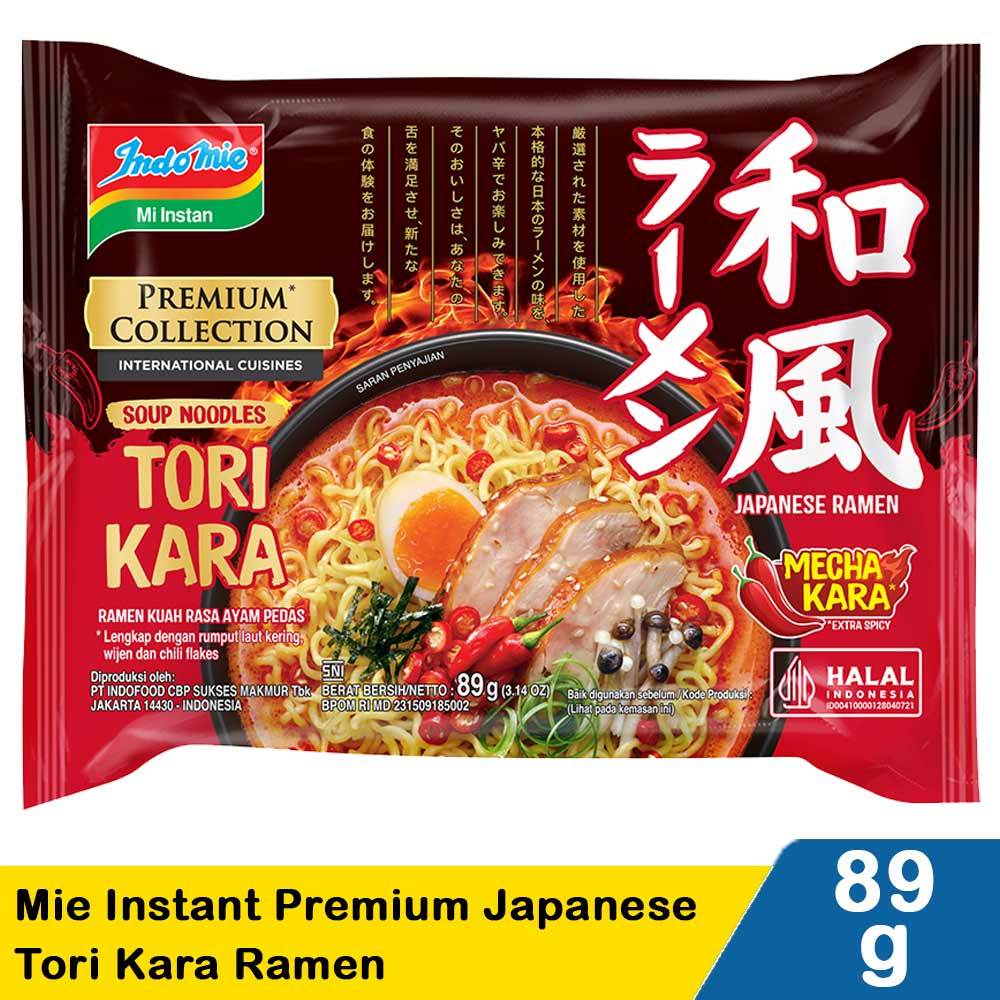 

INDOMIE RAMEN TORI KARA 89 GR PREMIUM COLLECTION SOUP NOODLE MECHA KARA JAPANESE RAMEN RASA AYAM PEDAS MI INSTANT