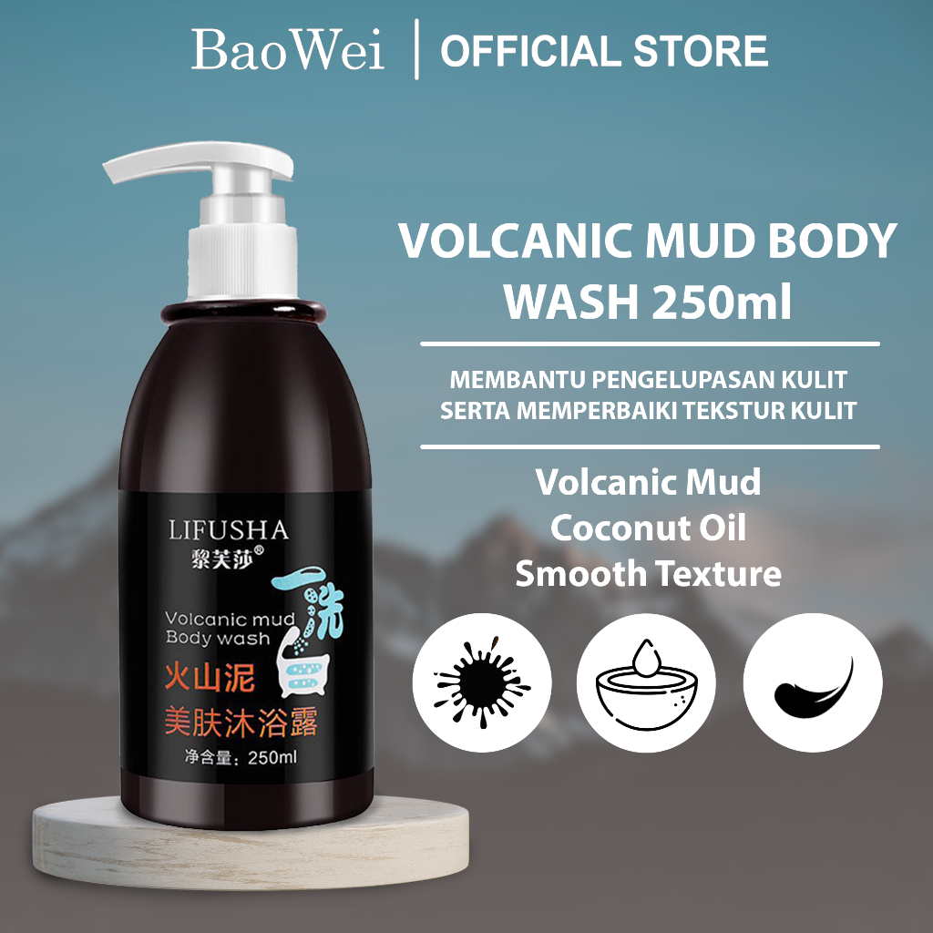 【ORIGINAL】Lumpur vulkanik Body wash Sabun pemutih badan / 100% Original / Whitening / Exfoliate / Im