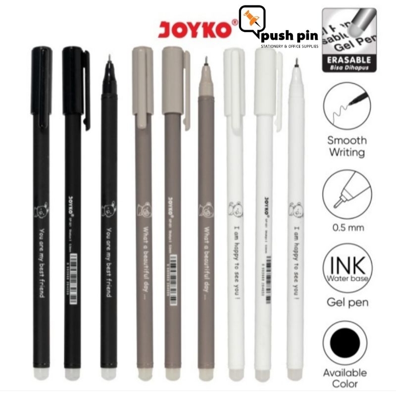 

Joyko Erasable Gel Pen Pulpen Bisa Dihapus GP-321 Shokyo 3 Gel 0.5 mm