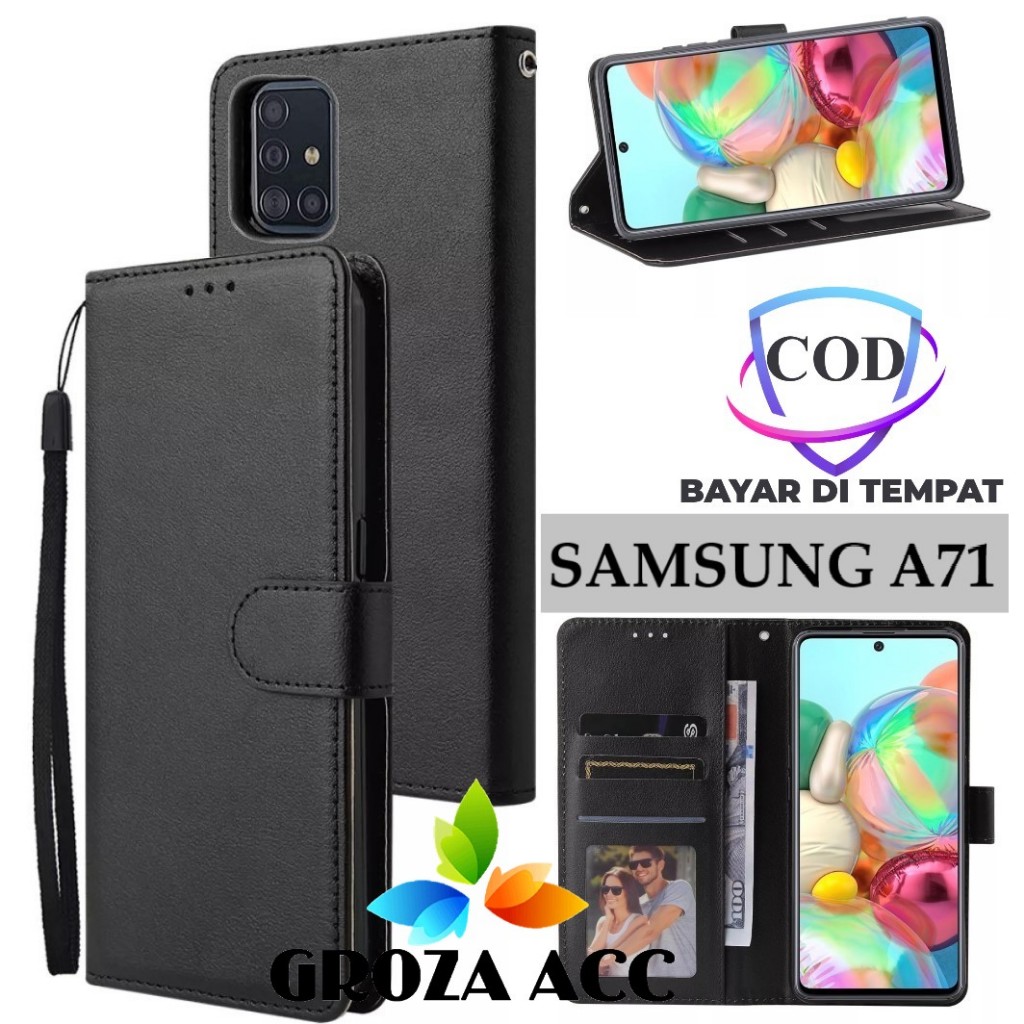 Flip Case SAMSUNG A71 Case Wallet Kulit Casing Dompet Case Wallet Leather Flip Case SAMSUNG A71 Casi