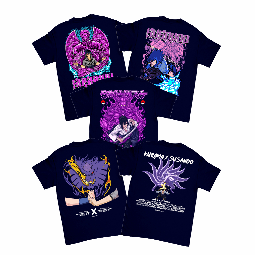 SAKAZUKI Kaos Baju Distro Anak Laki Laki Gambar SASUKE UCHIHA SUSANOO  Anime NARUTO UZUMAKI