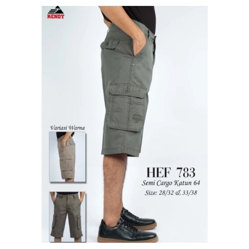 Celana pendek kargo kendy pria