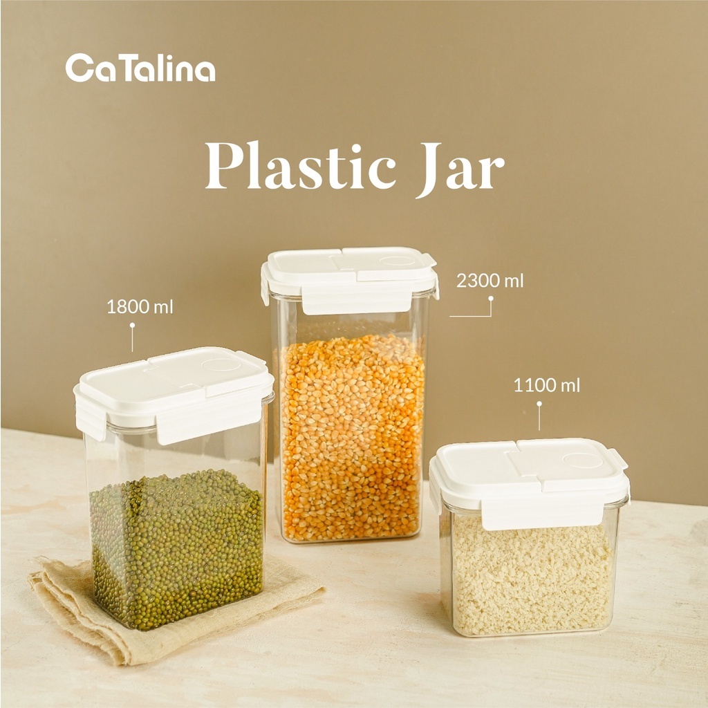 CATALINA Toples Kedap Udara WOO-30401 Plastik Container Jar