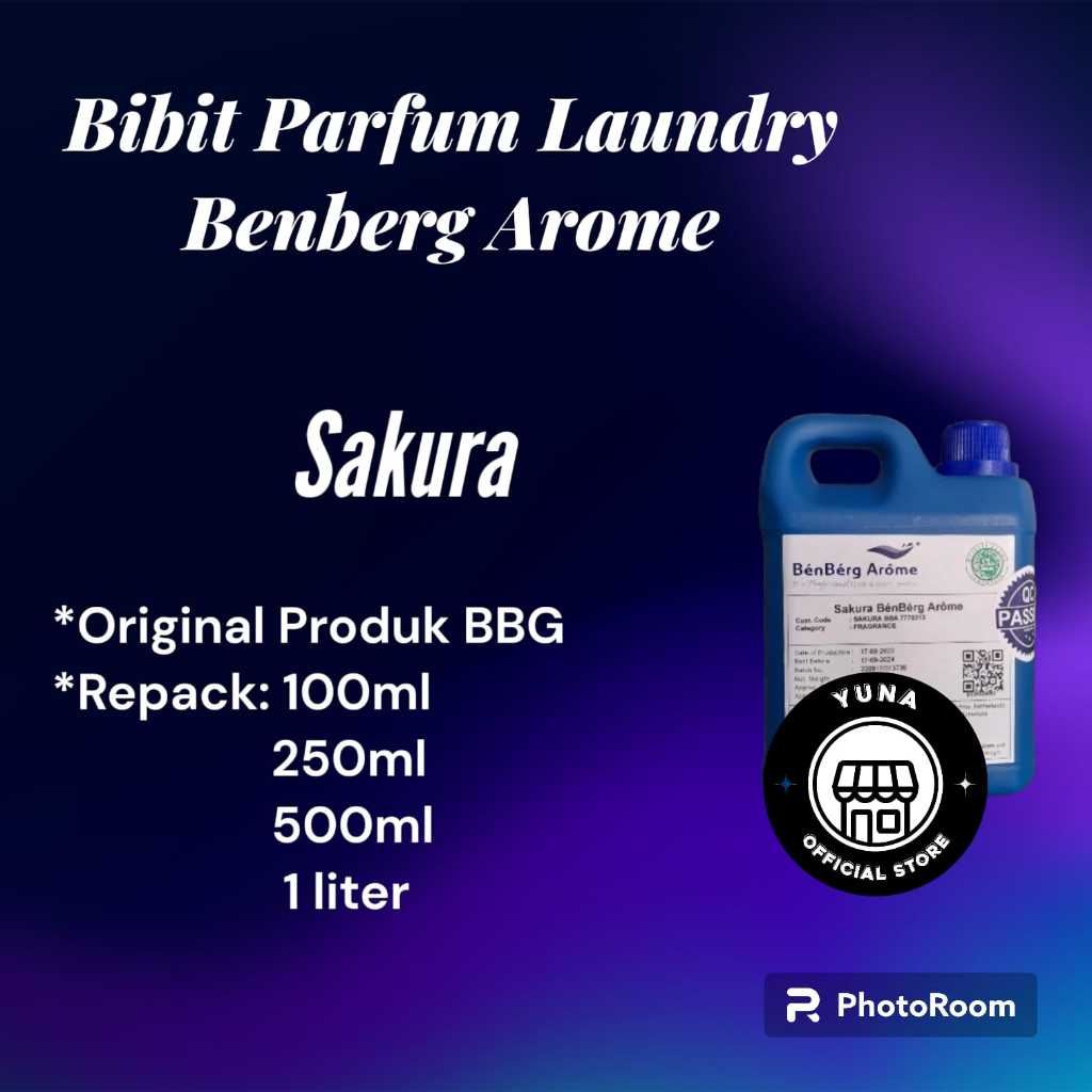 BIBIT PARFUM LAUNDRY SAKURA METHANOLBASE MERK BENBERG AROME ORIGINAL TANPA CAMPURAN