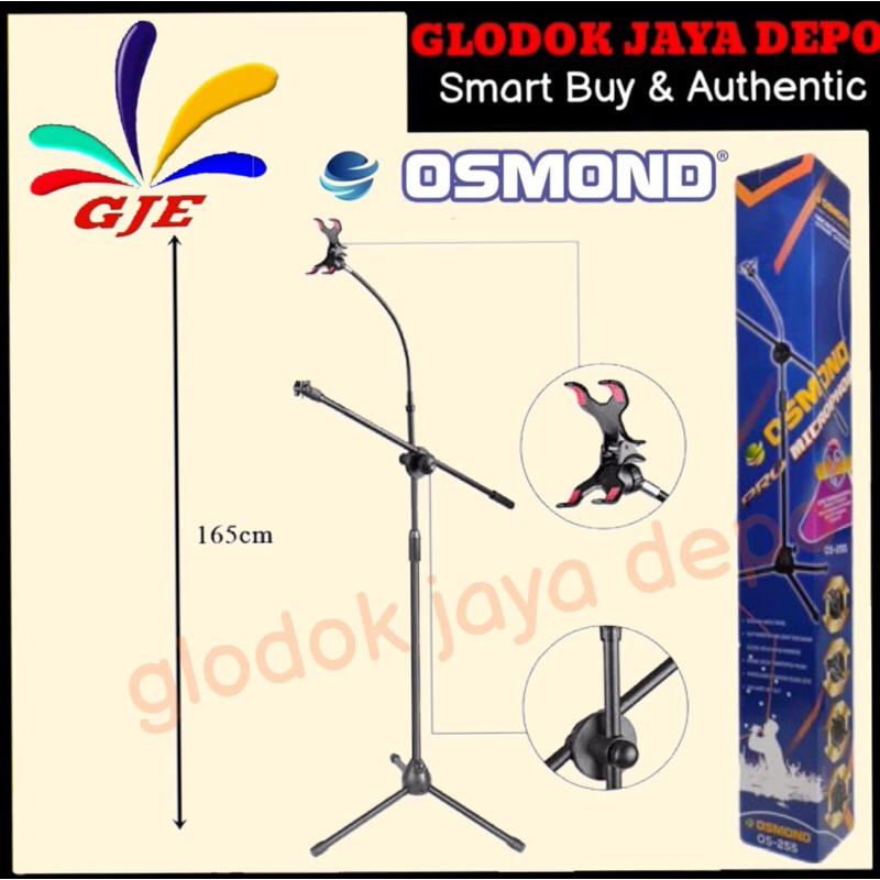STAND MIC PANJANG + HOLDER HP OSMOND OS - 255