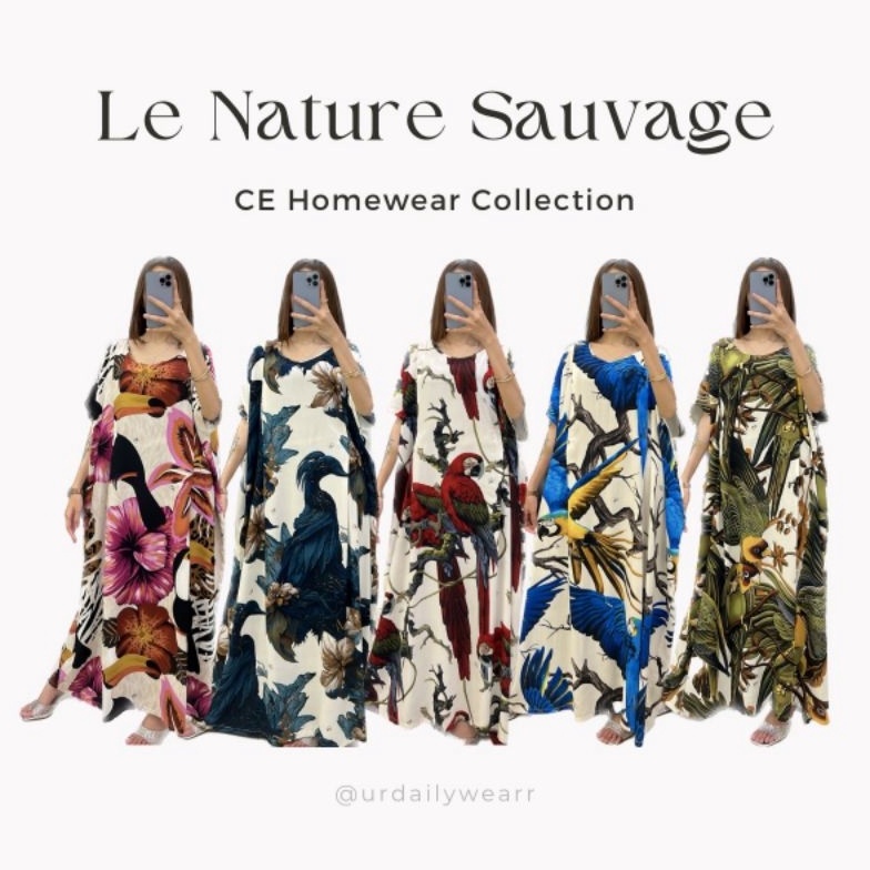 ㄹ Ce Homewear Daster Kekinian Homey Dress Bahan Rayon/ Daster Selutut Katun Rayon Premium/ Dress Bus