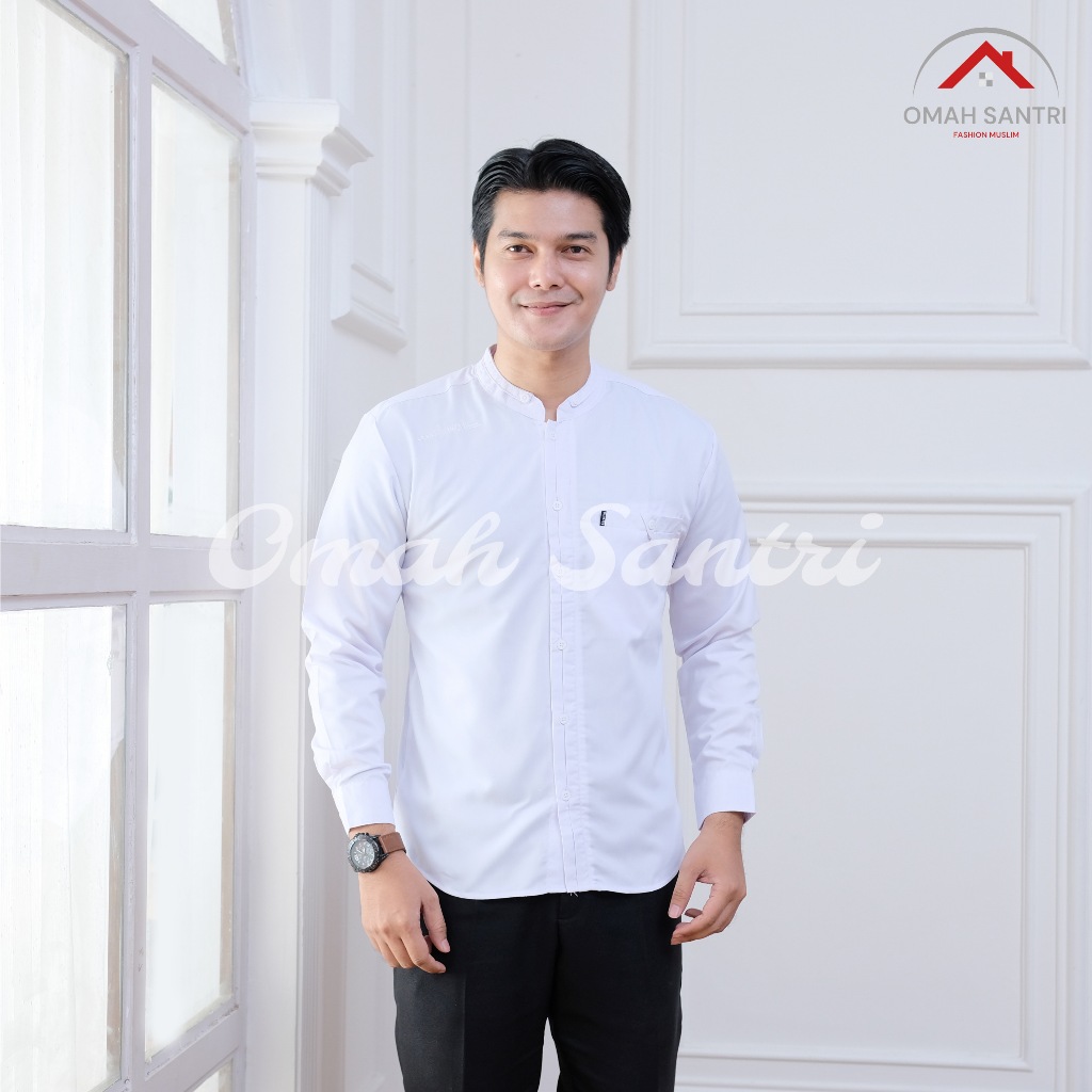 Baju koko antasena baju koko lengan panjang kemeja koko pria kemeja koko polos kemko bordil produk o