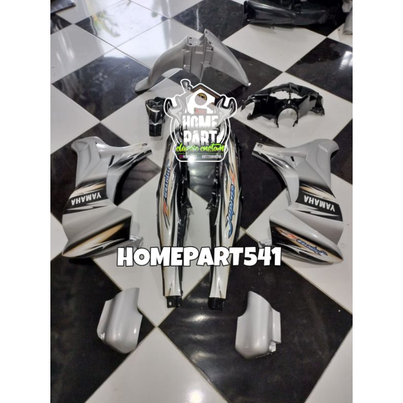 FULL BODY HALUS YAMAHA JUPITER Z NEW JUPITER Z BURHAN SILVER HITAM