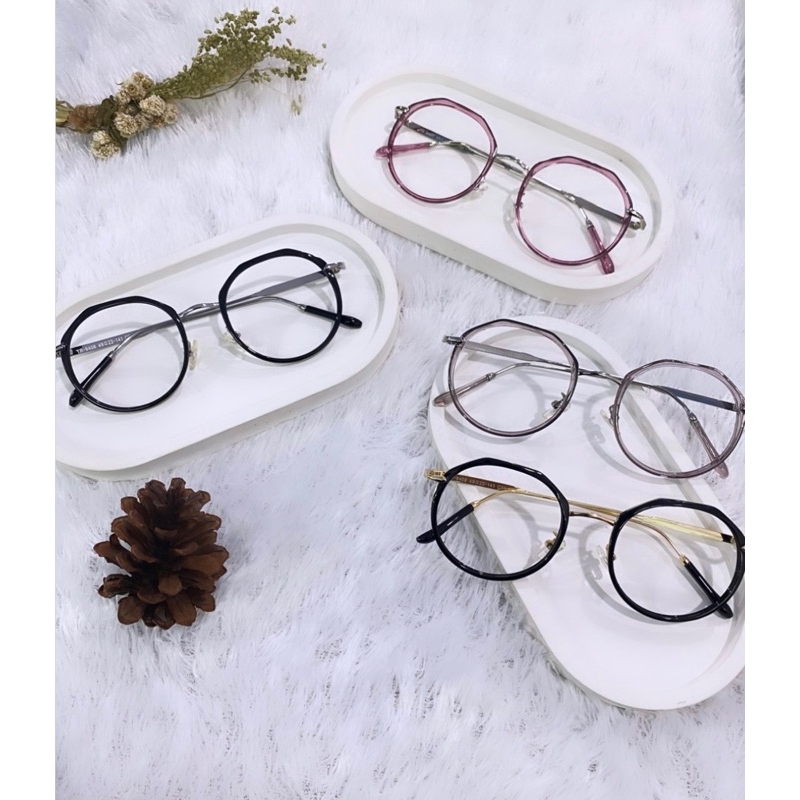 Kacamata Minus Bulat Antiradiasi Photocromic