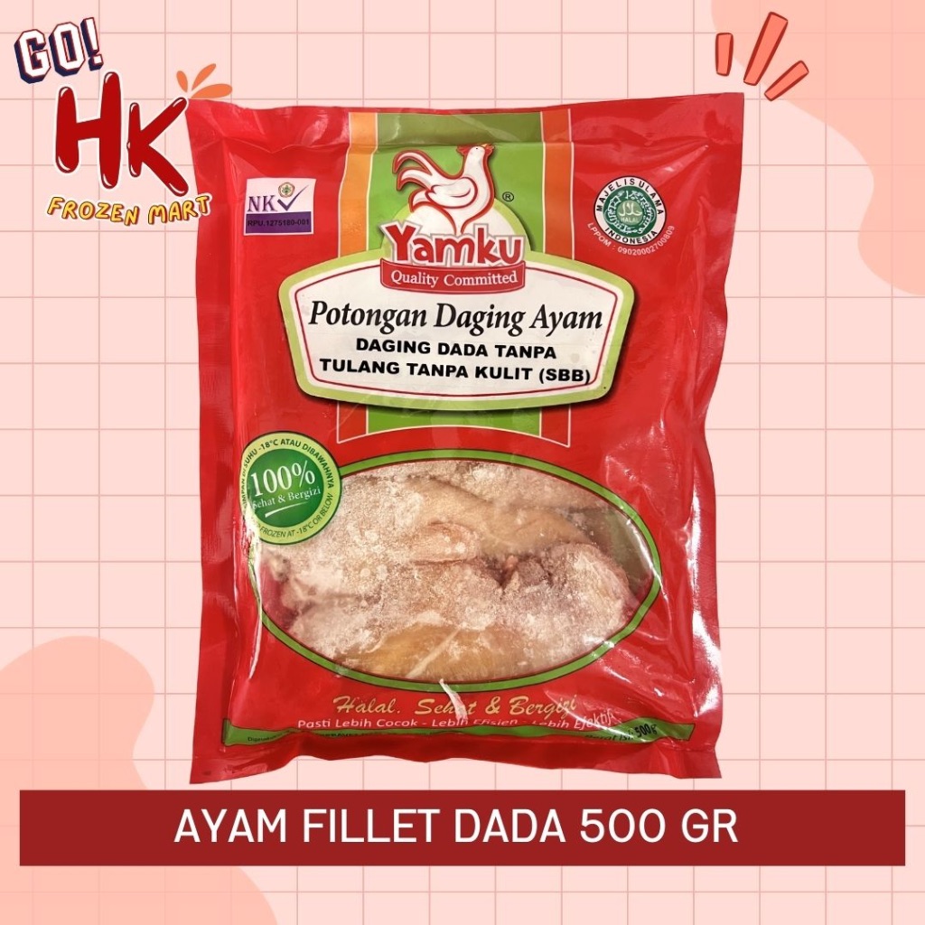 

Daging Ayam Fillet 500gr Dada & Paha Tanpa Kulit Tanpa Tulang chicken boneless Premiu HK Frozen Mart