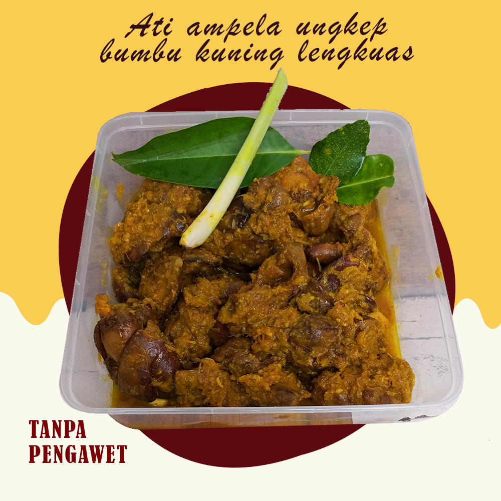 

Ati ampela ungkep bumbu kuning 10pasang/ ukuran besar