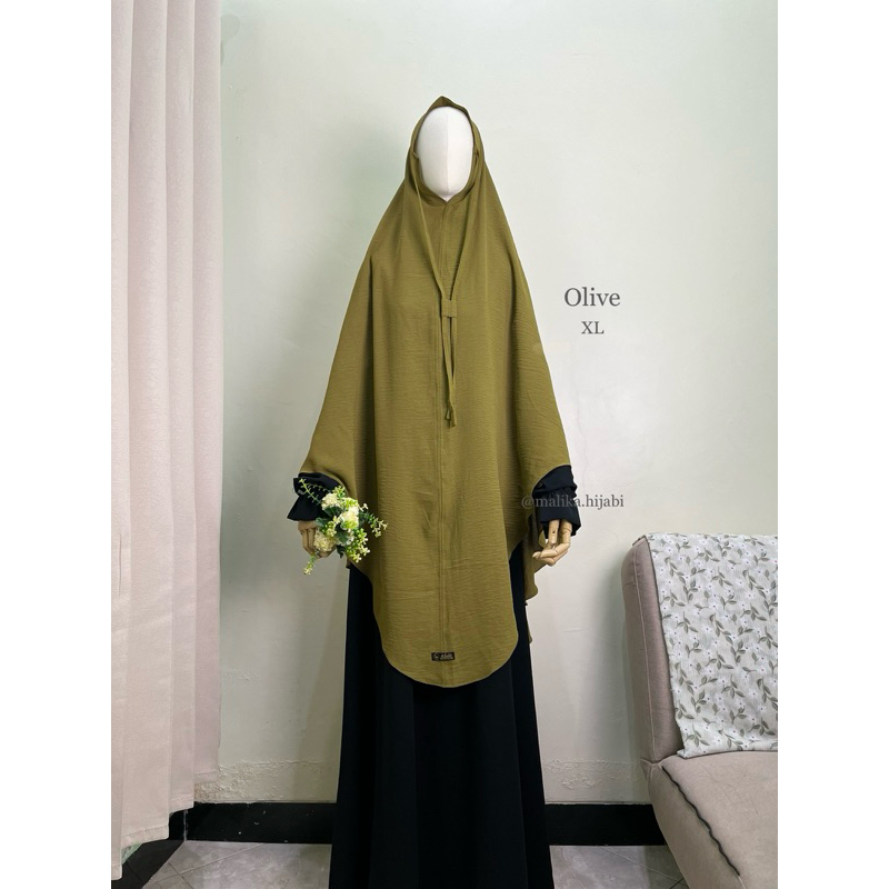 bergo tali serut jumbo XL . pertama di indonesia/khimar syari