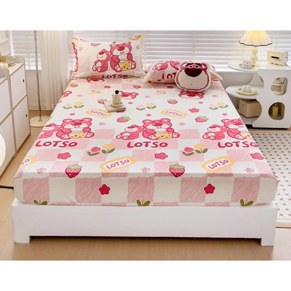 SPREI DISNEY SERIES SPREI SET SARUNG BANTAL SPREI KARAKTER ANAK LOTSO MICKEY DONALD STITCH