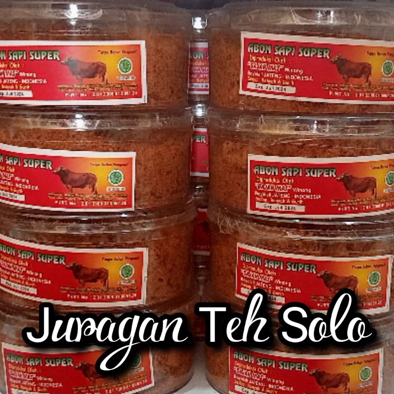 

ABON SAPI "SUPER" ASLI BOYOLALI Cap "GAJAH MAS", Berat Isi 250g