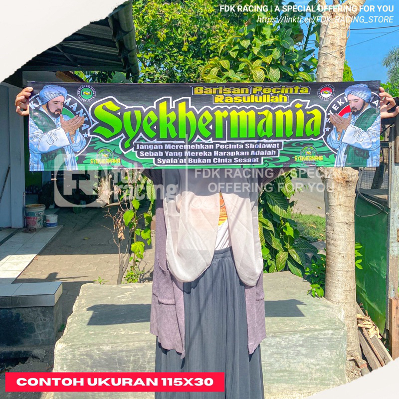 PR0M0 SPANDUK SYEKHERMANIA | SPANDUK SHOLAWAT | BANNER SYEKHERMANIA | BANNER SHOLAWAT | BANNER PLASTIK | SPANDUK PLASTIK