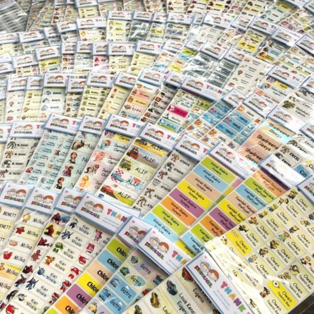 

Laris.. Stiker Label Nama Anak Waterproof Tahan Air - Size M 7ZW