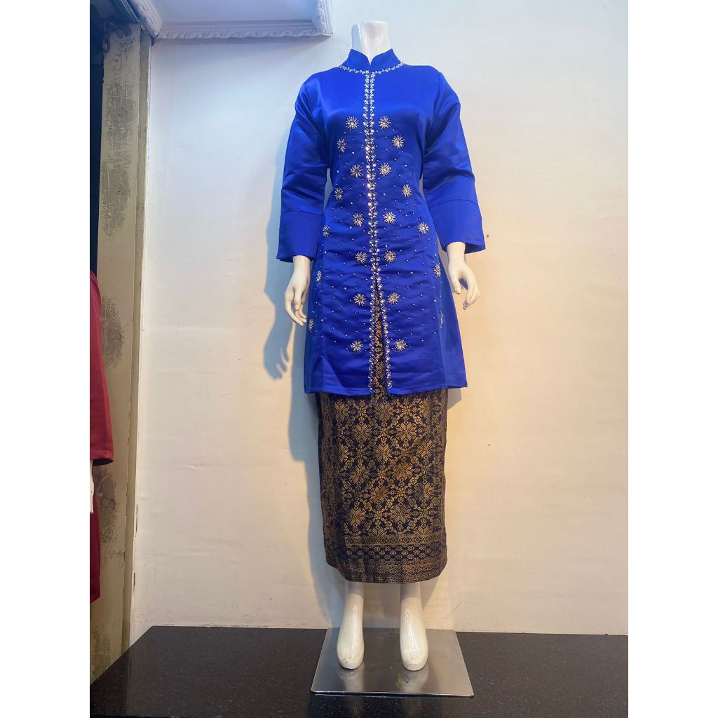 Setelan Kebaya Taveta Payet Rok Songket / Kebaya Baju Kurung Payet / Kebaya Seragam Payet Songket /