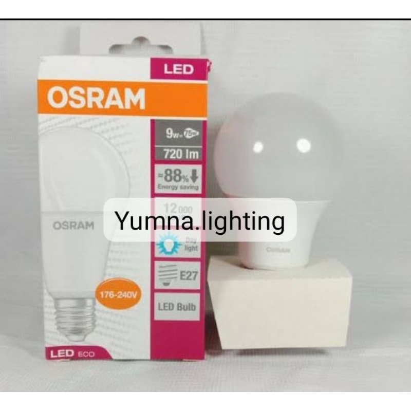 OSRAM Lampu Bohlam LED 9 Watt Putih