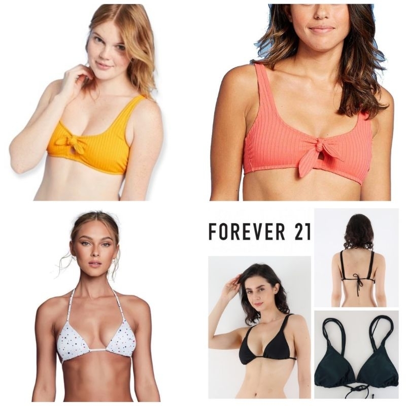 Bikini top size M aerie forever 21 h&m xhilaration bikini hitam top renang