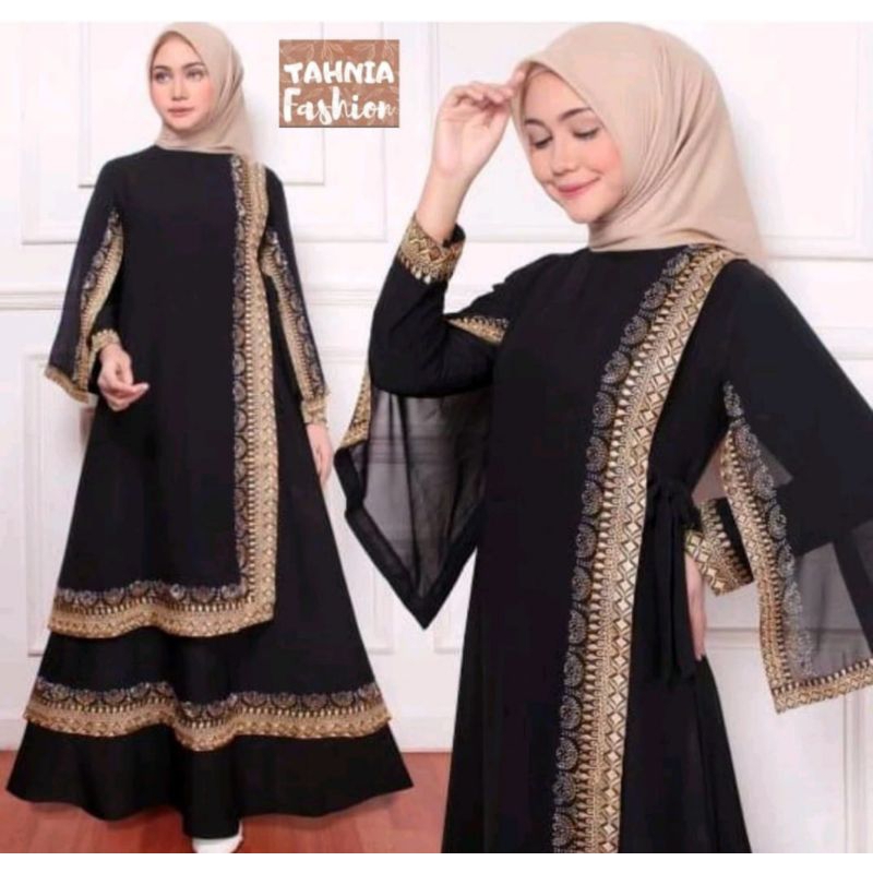Abaya hitam coklat
