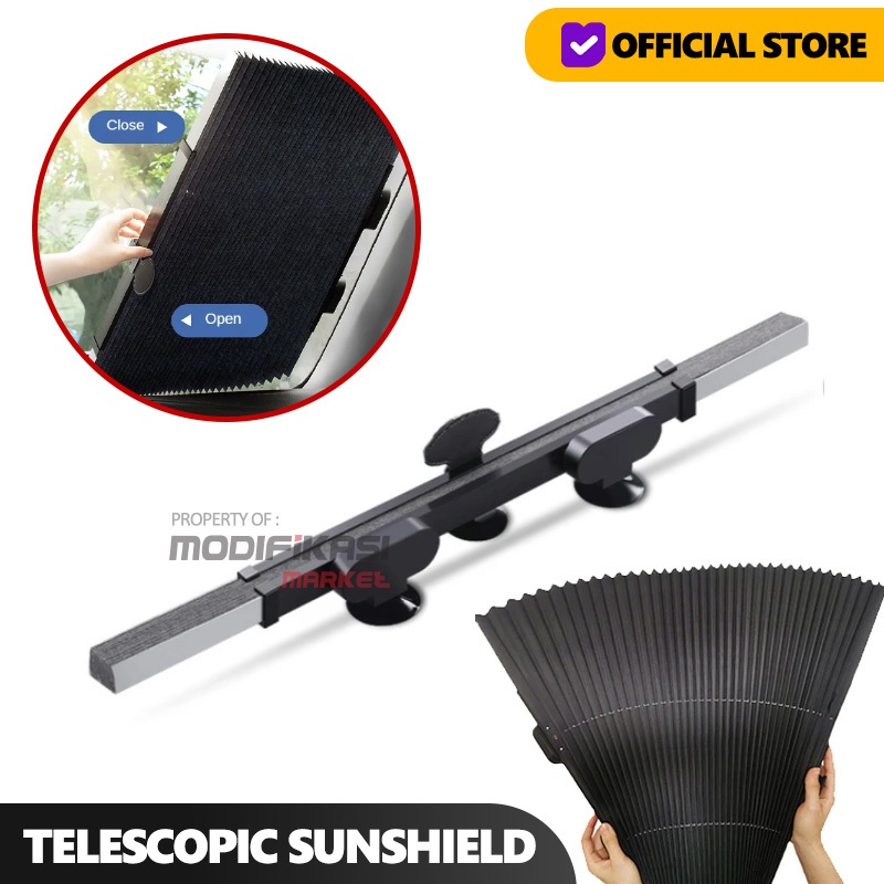 RB1 Telescopic Sunshield Tabir Surya Teleskopik Gorden Curtain Mobil 65CM