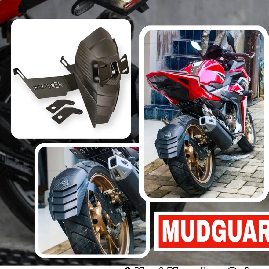 Paling Laris!! Mud Guard sharkpower - Mudguard Universal Yamaha r25 - Vixion - Cbr new 150 - Tiger n