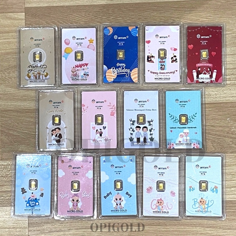 Lariz manis LM Micro Gold ANTAM Hartadinata Logam Mulia 0.1 gram GIFT Series EmasKITA Emas Kita