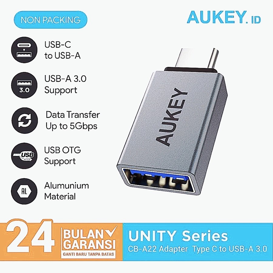 AUKEY Adapter Converter Android Tablet OTG USB Type C 3.0 CB-A1