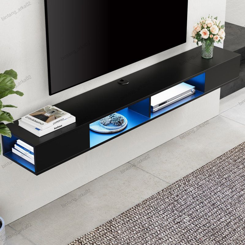 Rak tv gantung minimalis with LeD panjang 160cm
